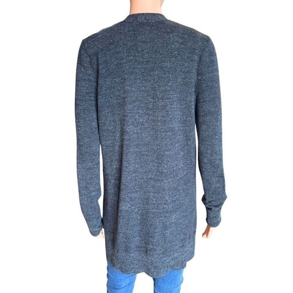 Abercrombie Gray Button Long Cardigan M Oversized Soft Knit Layering Fall Winter - Picture 4 of 5